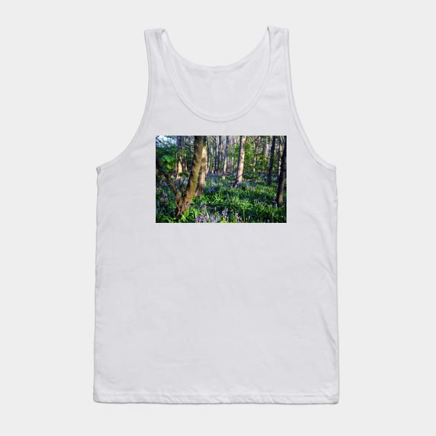 Dappled sunshine in Bluebell Woods Tank Top by Violaman